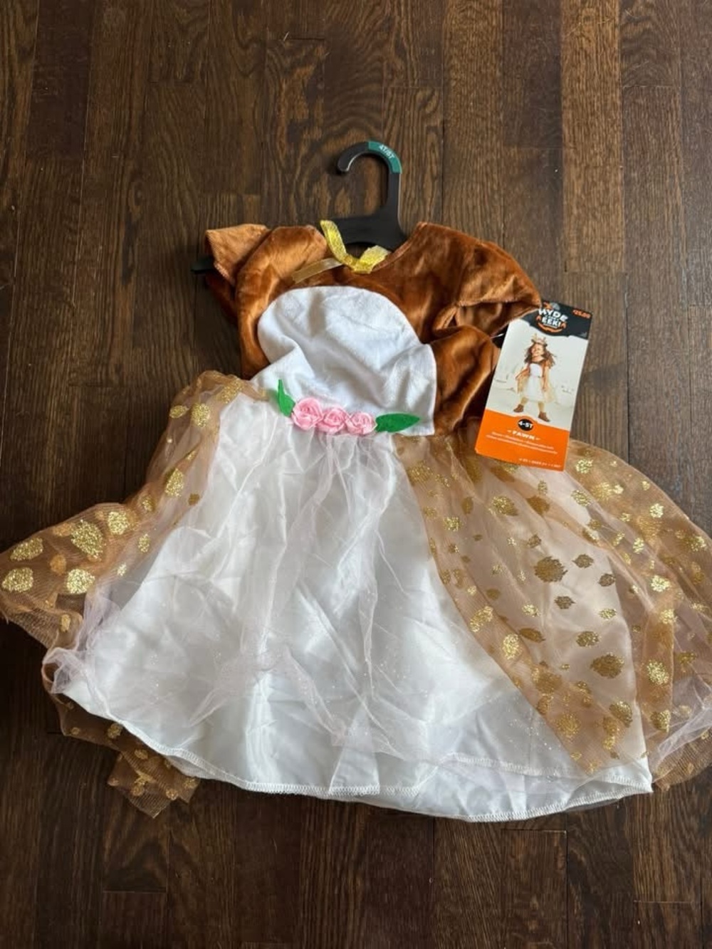 Kids Brown and White Rose Princess Costume - Brand: